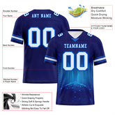 Custom Blue Graffiti Pattern White Personalized Authentic Football Jersey FBJ02-bc0fadb